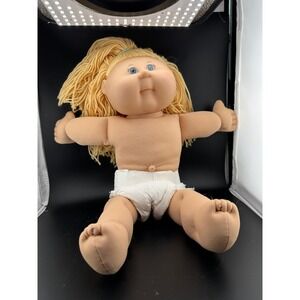 2004 Play Along Cabbage Patch Kid Blonde Blue Eyes Girl Vtg Yarn Hair PA-3 HM